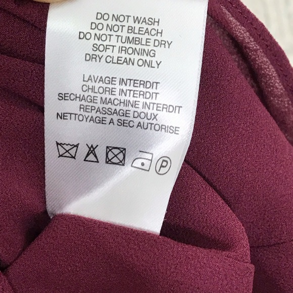 New IRO Salene Ruffle-Trim Mini Dress Burgundy Red - Picture 7 of 8